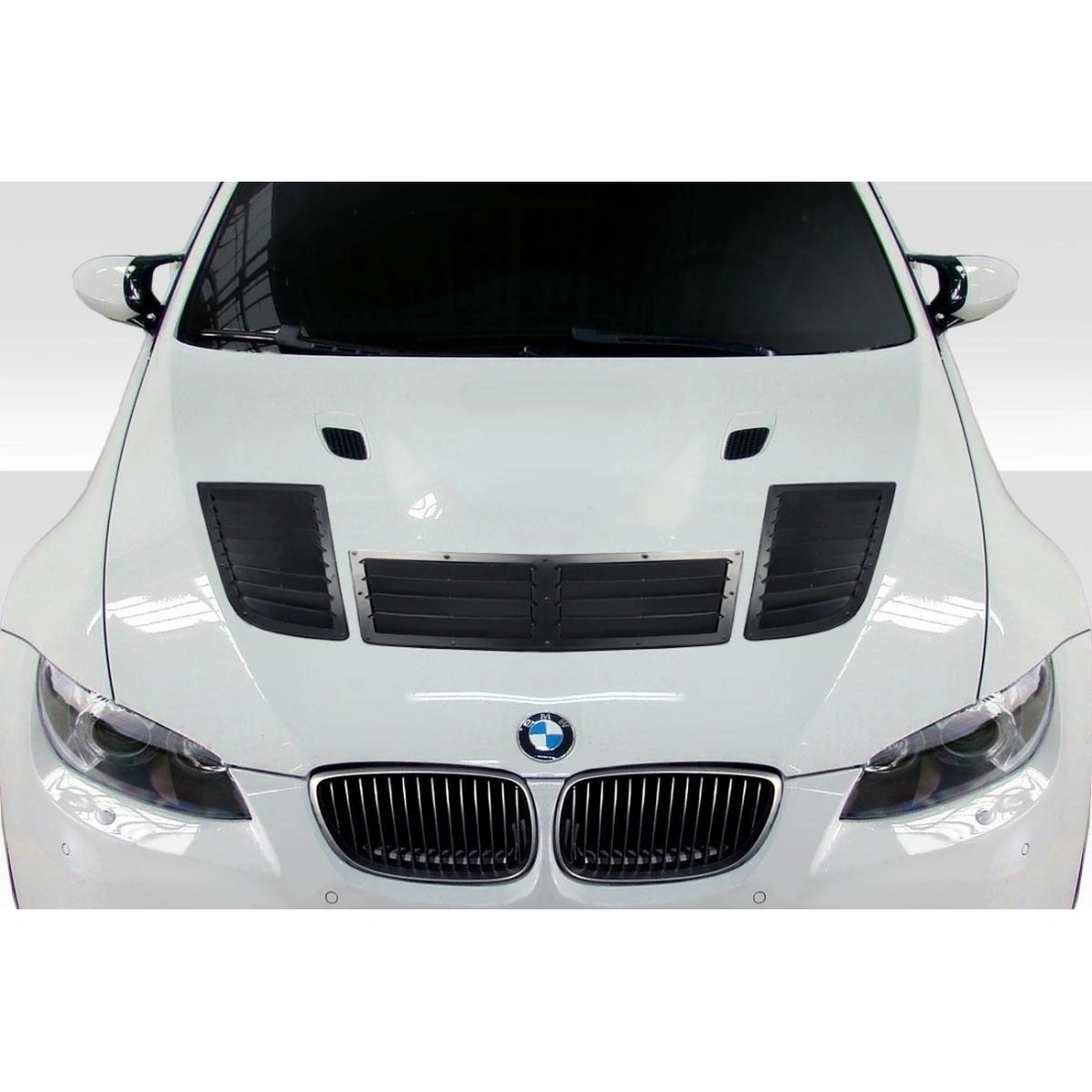 ABS Carbon Fiber Style Hood Vent Covers For BMW E90 E91 E92 E93 M3 (2007-2013) - Gloss Black, Pair